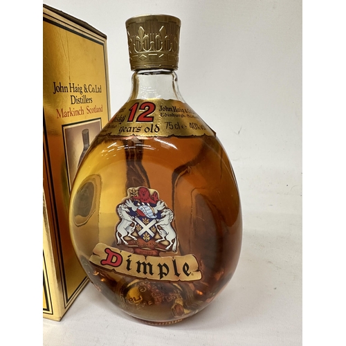 320A - A BOXED 750ML 40% BOTTLE OF DIMPLE DE LUXE 12 YEARS OLD SCOTCH WHISKY