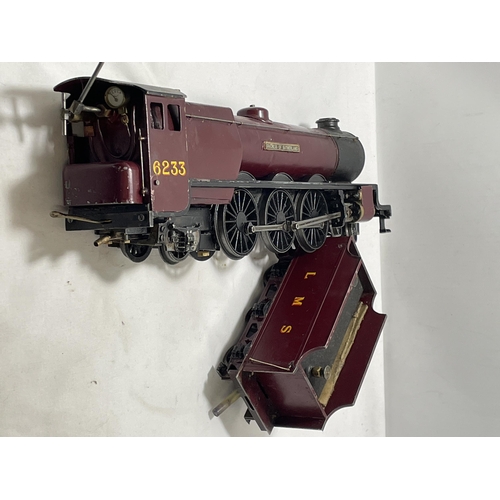 307 - A SCRATCH BUILT LIVE STEAM 30 MM GAUGE 4-6-2 MODEL RAILWAY LOCOMOTIVE AND TENDER  