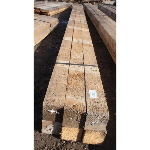 1083 - 6 TIMBERS 3 X 3 AND 16 FT LONG  NO VAT