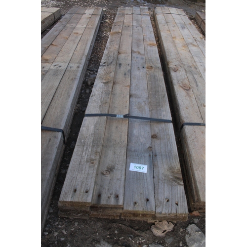 1097 - 20 TIMBERS 3 X 3/4 AND 6'-10' LONG NO VAT