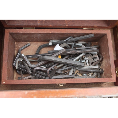 12 - SELECTION OF WOODEN BOXES WITH ALLEN KEYS ETC.  + VAT