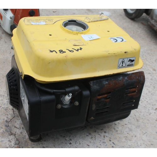 21 - WOLF POWER 950 GENERATOR  NO VAT