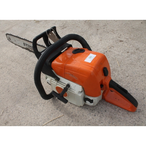 50 - STIHL MS390 CHAINSAW IN WORKING ORDER  NO VAT