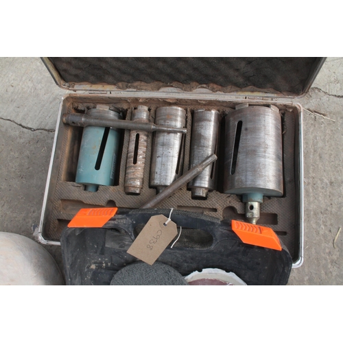 62 - ERBAUER BELT SANDER/ SANDER AND DRILL CORE BITS  NO VAT