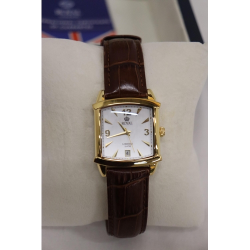 116 - A 'ROYAL LONDON' BOXED WRISTWATCH, WORKING AT TIME OF CATALOGUE, NO WARRANTY GIVEN