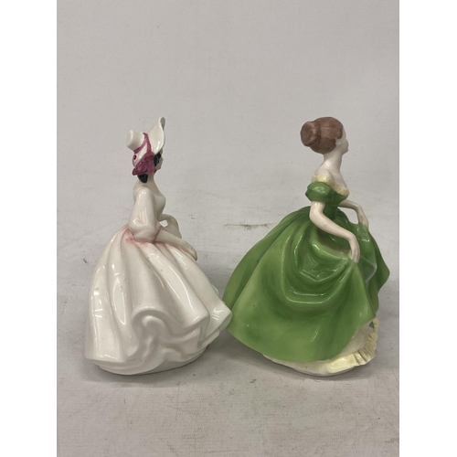 720 - A ROYAL DOULTON SUNDAY BEST FIGURINE MODELLED BY PEGGY DAVIES (2ND QUALITY) AND COALPORT - HEATHER