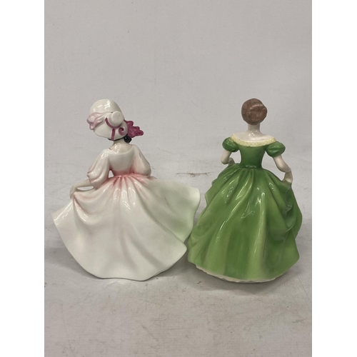 720 - A ROYAL DOULTON SUNDAY BEST FIGURINE MODELLED BY PEGGY DAVIES (2ND QUALITY) AND COALPORT - HEATHER