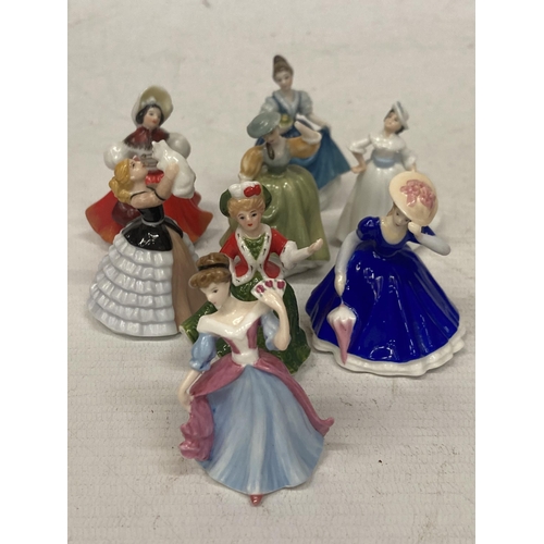 727 - EIGHT MINIATURE FIGURE TO INCLUDE ROYAL DOULTON 