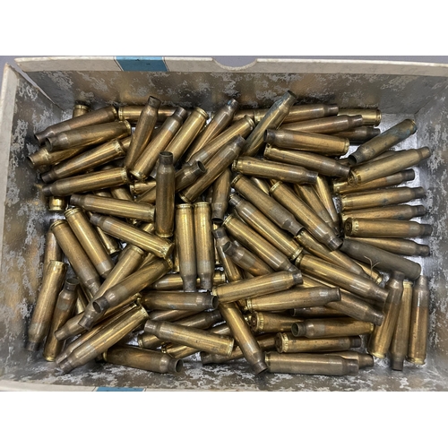 257 - A QUANTITY OF OVER 100 BRASS BULLET CASINGS