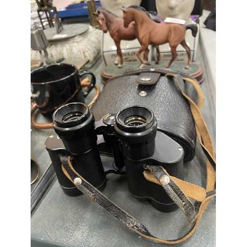 274 - A PAIR OF RUSSIAN, CASED BINOCULARS