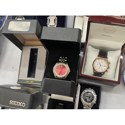 284 - A QUANTITY OF BOXED WRISTWATCHES TO INCLUDE CITIZEN, SEIKO, SEKONDA, ETC