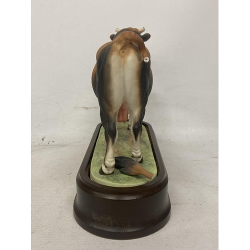 702 - A ROYAL WORCESTER MODEL OF A JERSEY BULL MODELLED BY DORIS LINDNER PRODUCED IN A LIMITED EDITION OF ... 