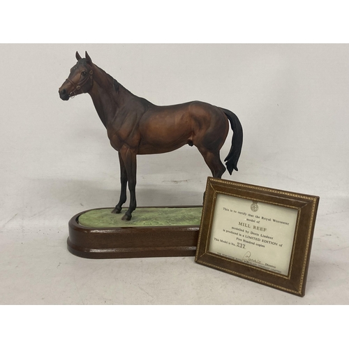 705 - A ROYAL WORCESTER MODEL OF MILL REEF MODELLED BY DORIS LINDNER AND PRODUCED IN A LIMITED EDITION OF ... 