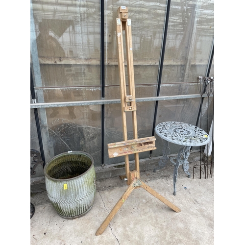 1519 - A LARGE WOODEN 'WINSOR & NEWTON' ARTISTS EASEL