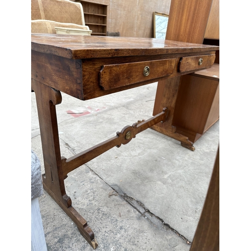 2963 - A VICTORIAN MAHOGANY SIDE TABLE WITH TWO DRAWERS 41