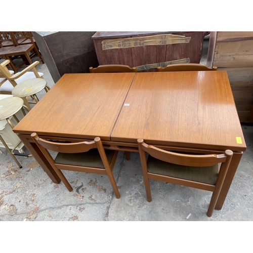 2658 - A RETRO TEAK EXTENDING DINING TABLE 60