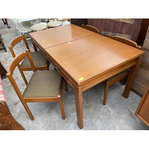 2658 - A RETRO TEAK EXTENDING DINING TABLE 60