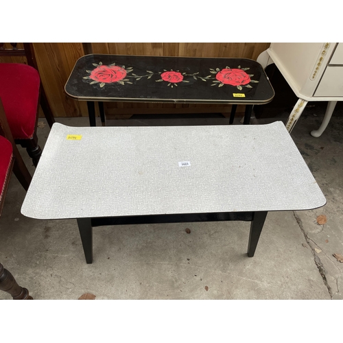 2665 - TWO RETRO COFFEE TABLES