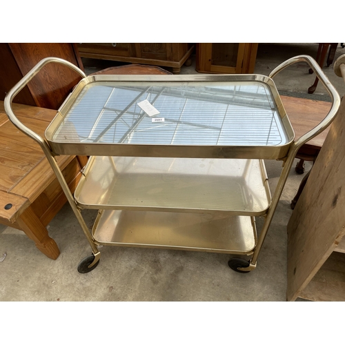 2683 - A KAYMED THREE TIER 1970'S TEA TROLLEY