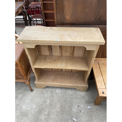 2685 - AN OPEN PINE BOOKCASE