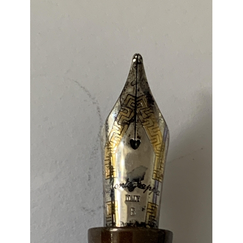 505 - A MONTEGRAPPA 'CIGAR' FOUNTAIN PEN