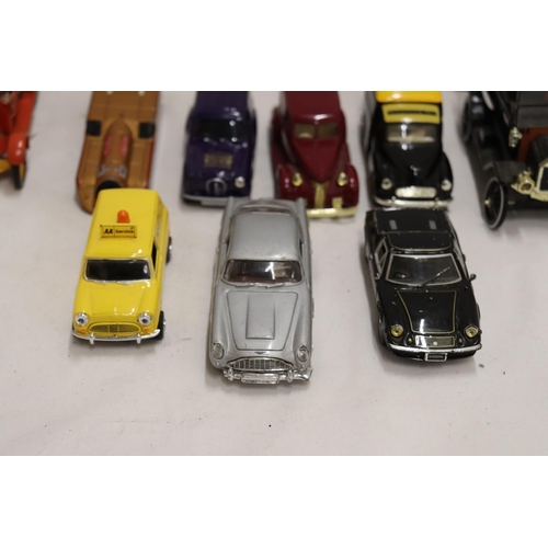 377 - TWELVE DIE-CAST MODEL CARS, MOSTLY 1/43 SCALE