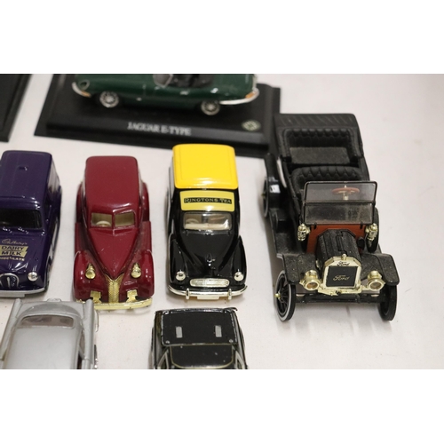 377 - TWELVE DIE-CAST MODEL CARS, MOSTLY 1/43 SCALE