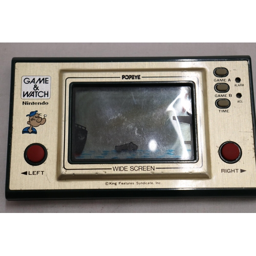 381 - A VINTAGE NINTENDO HAND HELD GAME, PP23, JAPAN, POPEYE, WORKING AT TIME OF CATALOGUING, NO WARRANTY ... 