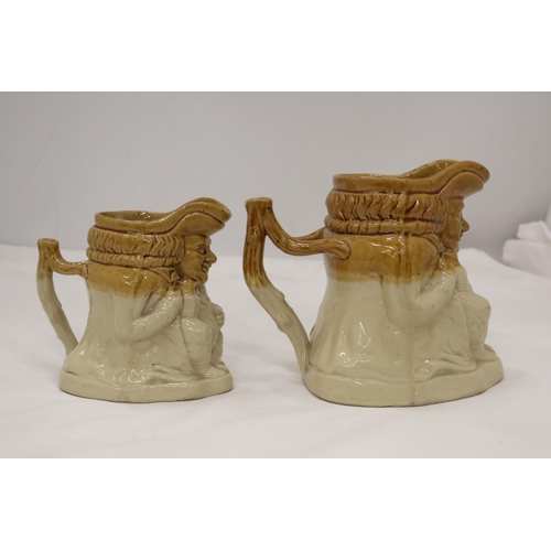 808 - TWO IRONSTONE TOBY JUGS