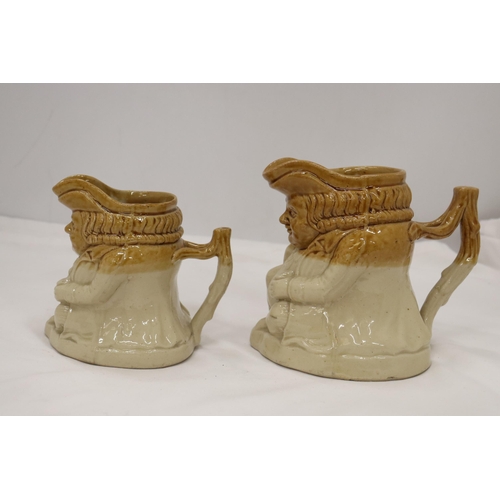 808 - TWO IRONSTONE TOBY JUGS