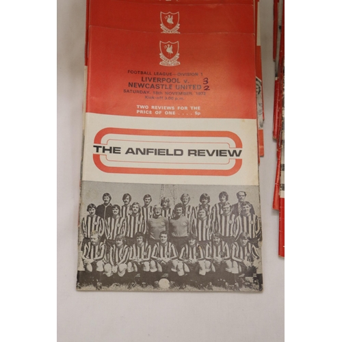 819 - TWENTY SEVEN LIVERPOOL HOME PROGRAMMES 1969 - 1972