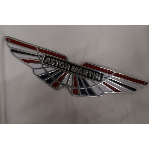 850 - AN ASTON MARTIN SIGN, LENGTH 57CM