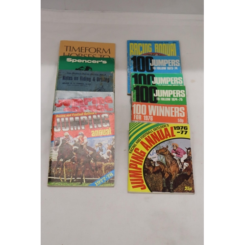 869 - ELEVEN VINTAGE HORSE RACING BOOKS AND PREDICTIONS