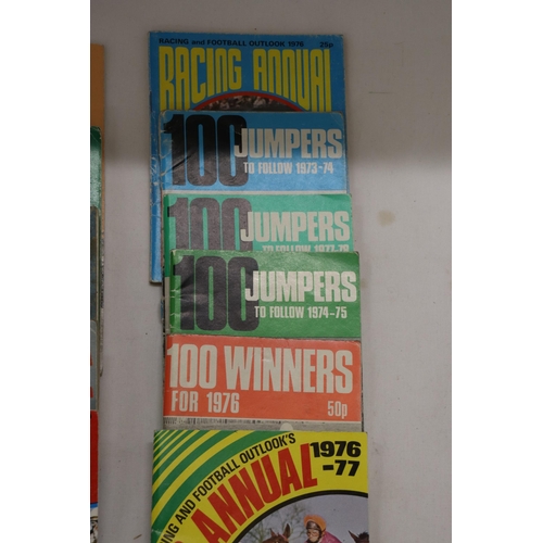 869 - ELEVEN VINTAGE HORSE RACING BOOKS AND PREDICTIONS