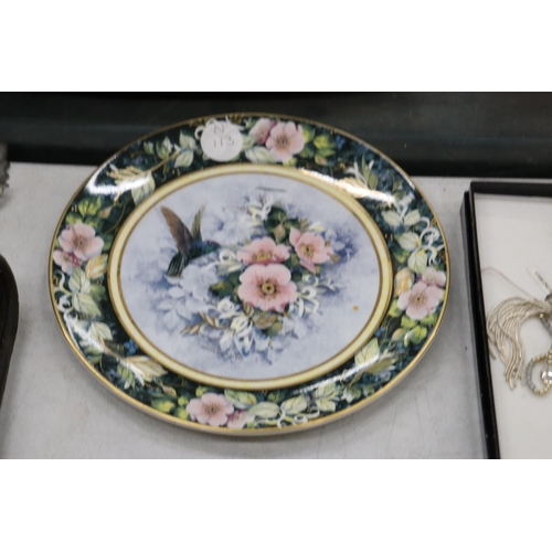 888 - A SET OF SIX, FRANKLIN MINT, HUMMINGBIRD LIMITED EDITION CABINET PLATES, MOST WITH C. O. A'S