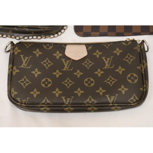 920 - THREE CLUTCH BAGS MARKED 'LOUIS VUITTON', NO PROVENANCE