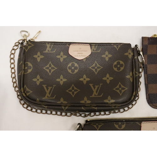 920 - THREE CLUTCH BAGS MARKED 'LOUIS VUITTON', NO PROVENANCE