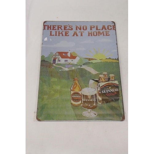 932 - A MAN CAVE METAL SIGN, 'THERE'S NO PLACE LIKE AT HOME'