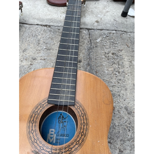 1725 - TWO ACOUSTIC GUITARS TO INCLUDE A BM CLASSICO ETC