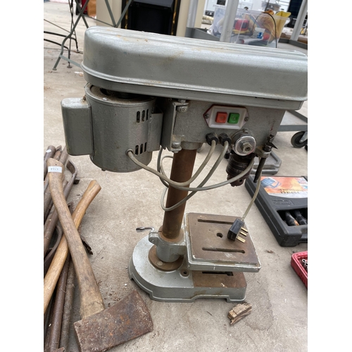 1785 - A BELT DRIVEN PILLAR DRILL WITH SINGLE PHASE MOTOR