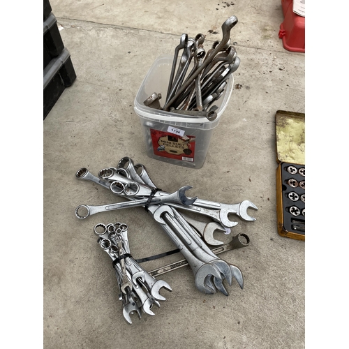 1796 - A LARGE ASSORTMENT OF VARIOUS SPANNERS