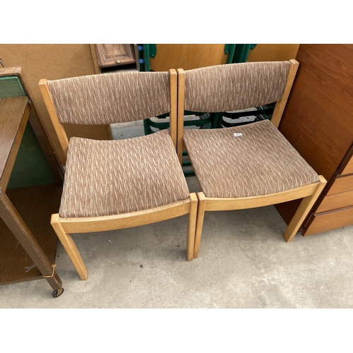 2918 - TWO DINING CHAIRS AND TWO OCCASIONAL TABLES