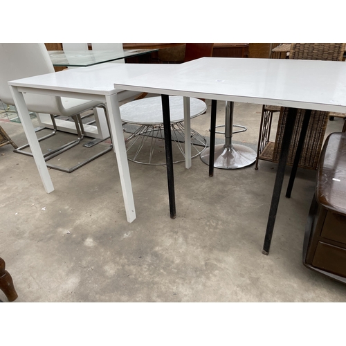 2931 - TWO FORMICA TOP WORK TABLES