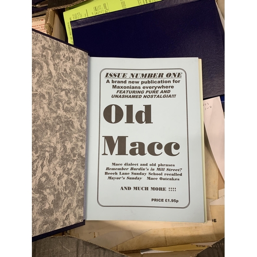 1174 - A COLLECTION OF VINTAGE MACCLESFIELD EPHEMERA TO INCLUDE BOOKLETS, EPHEMERA, ETC