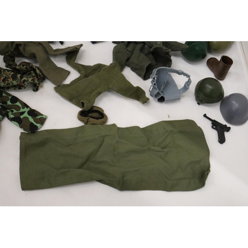 425 - A BUNDLE OF ORIGINAL 1960'S PALITOY, ACTION MAN CLOTHES AND ACCESSORIES