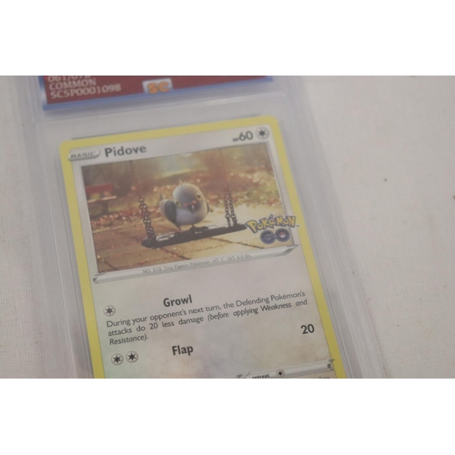 431 - A GRADED 10/10 MINT GEM POKEMON CARD 'PIDOVE', FROM POKEMON GO