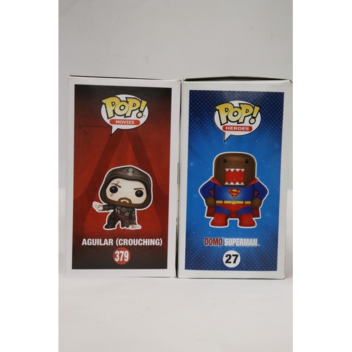 436 - TWO FUNKO POP VINYL FIGURES IN BOXES, BOTH VAULTED, ONE EXCLUSIVE