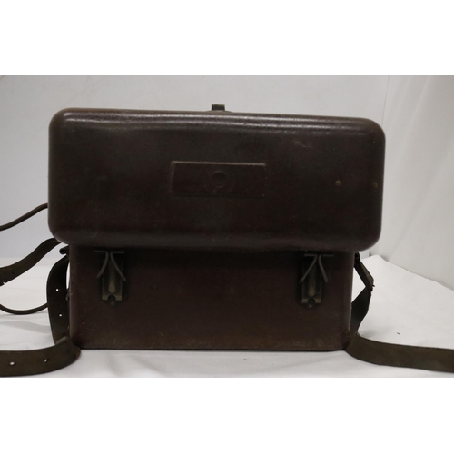 935 - A WORLD WAR 11 MILITARY TELEPHONE IN A LEATHER CASE