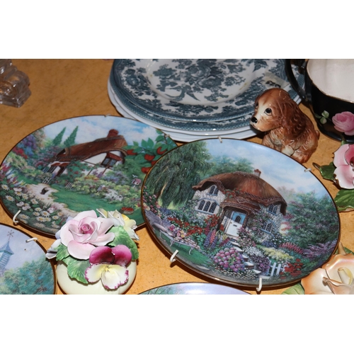 986 - A LARGE QUANTITY OF CERAMICS TO INCLUDE LILLIPUTT LANE CABINET PLATES, ROYAL DOULTON, ETC POSIES, A ... 