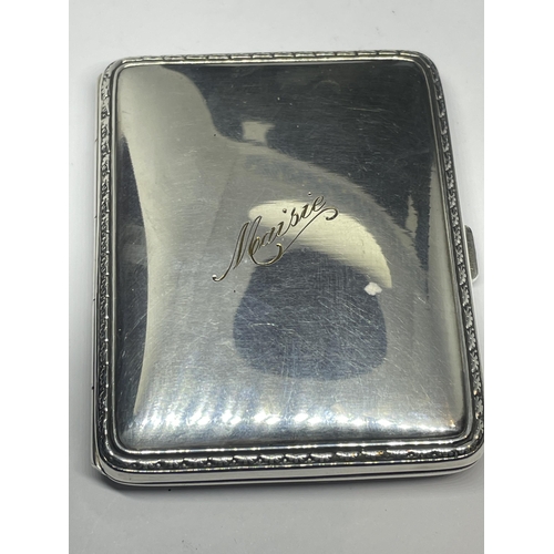 636 - A GERMAN CIGARETTE CASE ENGRAVED MAISIE TO THE FRONT AND FROM HANS 24.12.1951